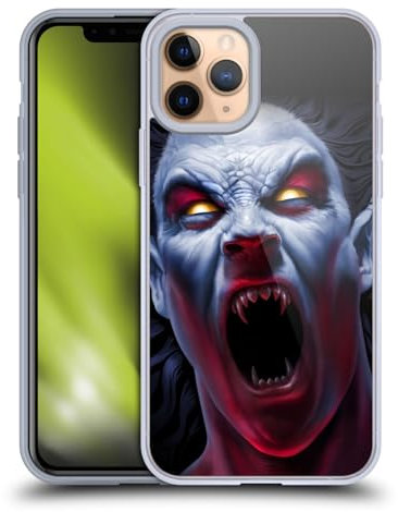 Head Case Designs Officially Licensed Tom Wood Vampire Awakening Horror Gel Case [Military Grade Protection] Compatible with Apple iPhone 11 Pro and Compatible with MagSafe