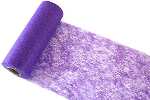 finemark 20 m x 23 cm Dekoband VLIES LILA Violett Schleifenband Geschenkband Deko Netzband Floristik Band Vliesband Dekovlies Tischdekoration zum Basteln Dekorieren Tischläufer Tischband