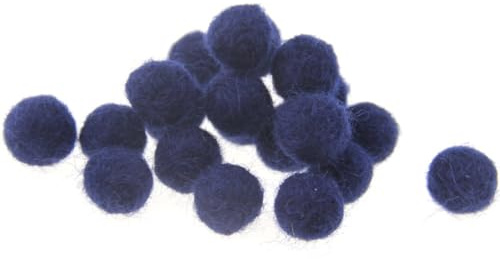 Zasy 15mm Wollfilzkugeln DIY Garland Beads Handmade Modeschmuck Zubehör 20St (Marine)