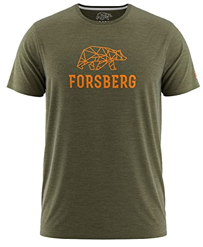 FORSBERG Skogson T-Shirt Herren mit großem Bärenlogo - hochwertiges Baumwoll-Shirt für Alltag, Freizeit und Arbeit, mehrere Farben