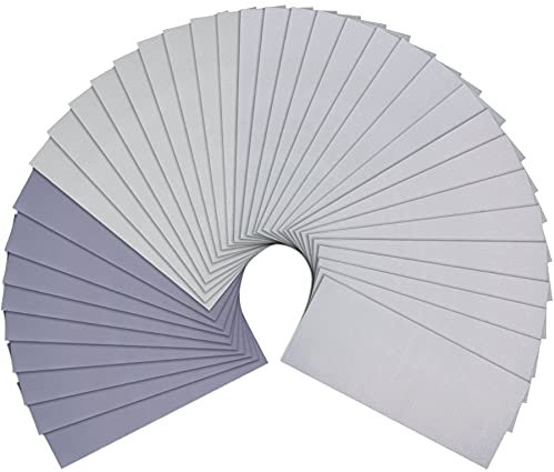 SIQUK 36 Stück Schleifpapier Set Schleifpapier Nass und Trocken Schleifpapier Sortiment 3000, 5000, 7000, 10000 Körnung Sandpapier für Holzmöbel Metall Glas, 23 x 9 cm