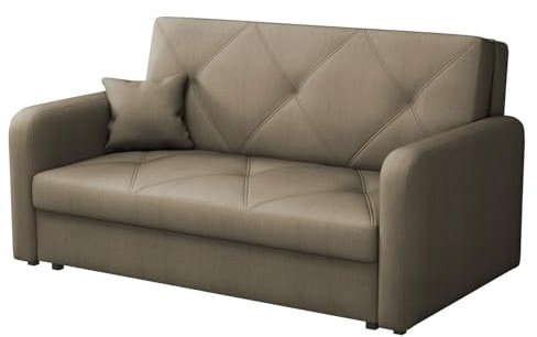 Mirjan24 Sofa Viva Sweet III mit Schlaffunktion, Bettsofa, 3 Sitzer Polstersofa mit Bettkasten inkl. Kissen, Schlafsofa, Sofagarnitur, Farbauswahl, Wohnlandschaft (Trinity 03)