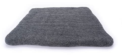 feelz - Sitzkissen quadratisch aus Filz - Verschiedene naturtöne, Weiss, grau, beige, schwarz - 100% Wolle - ca. 35x35 cm - Höhe ca. 2-3 cm - Handarbeit (Anthrazit)