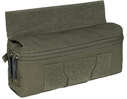 IDOGEAR Tactique Pochette Sac à Déchets Tactique avec Crochet et Boucle pour JPC CPC AVS Vest Pochette Utilitaire Sac Banane (Ranger Green)