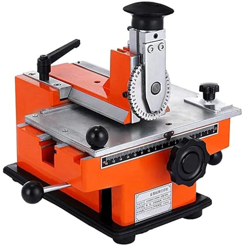 ZCBYBT Metal Label Stamping Printer Semi-Automatic Nameplate Marking Machine, for Serial Number, Date, Batch Number,Dot matrix 5mm