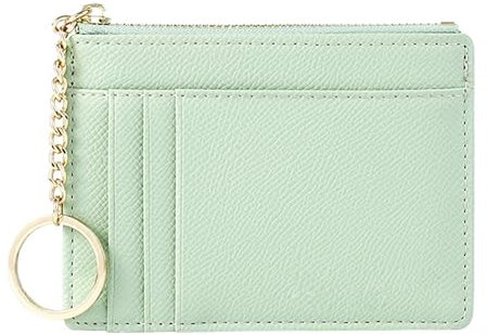 KSBBHDS 1 porte-monnaie pour femme, petit porte-monnaie pour femme, porte-clés de voyage pour femme, porte-monnaie mignon, porte-cartes, porte-monnaie portable (vert), vert, 12*1.3*9cm, Moderne