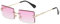 YUELUQU Retro Rimless Rectangle Sunglasses for Women Men Transparent Glasses Y2K Vintage Eyewear (Gold purple)