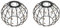 2x Schwarz Käfig Lampenschirm Hängelampe Stehlampe Vintage Pendelleuchtenschirm Korblampen Hängend Laterne Tischleuchte Ersatzschirm Metall Lampenschirm Zubehör Tischlampe Hängeleuchten Deckenlampe