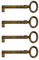 CHIAVE UNIVERSALER PER MOBILI IN BRONZO ANTICO PASSO PASSO 46MM (3)