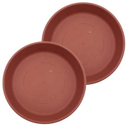 The HC Companies Soucoupe en Plastique pour Pot de Fleurs, pour l'extérieur et l'intérieur, Design Traditionnel pour l'évacuation de l'eau, Durable et élégant, 53,3 cm de diamètre, Argile
