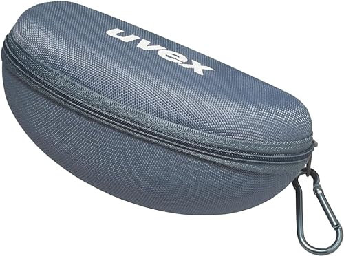Uvex Brillenetui - Textiletui - Hartschalen - Etui mit Karabinerhaken - grau