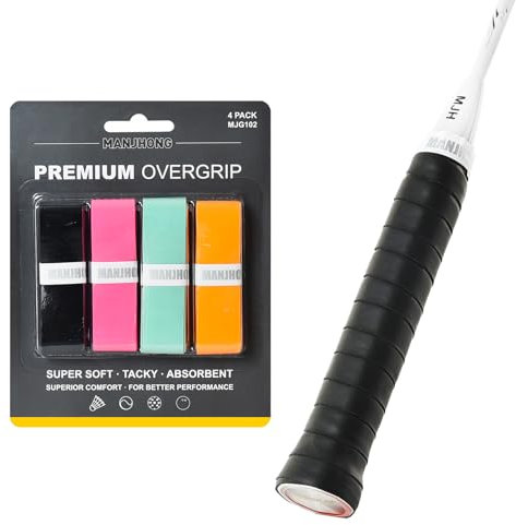 MANJHONG Griffband Overgrip für Tennis, Badminton, Squash und Pickleball Schläger Griffbänder, Mehrfarbig