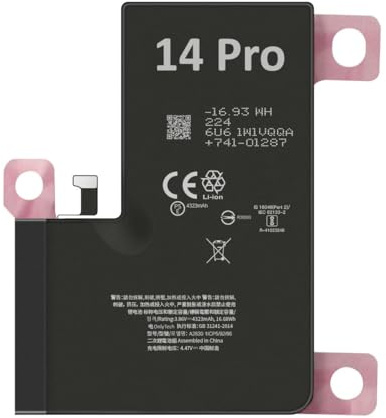 OnlyTech - Batteria di ricambio premium per iPhone 14 Pro - 3200mAh - con adesivo