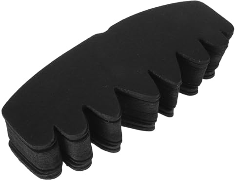 LIFKOME 50 Piezas de Forro Interior de Sombrero de Fieltro Negro Absorbente de Sudor para Gorras de Béisbol Forma de 8 Esquinas, Cómodo y Transpirable para Viajes y Deportes