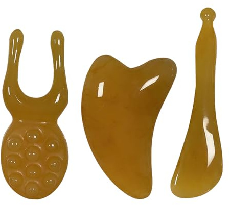 Gesichtsmassagegerät 3-teiliges Harz-Set für manuelle Gesichtsformung und | Gesichtsschabmassager Für tägliche Beauty-Routine im Spa, Schlafzimmer und zu Hause für Frauen und