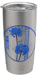 Spider Lily o Ragno giglio in Anime morbido grunge estetica Bicchiere termico in acciaio inox doppia parete