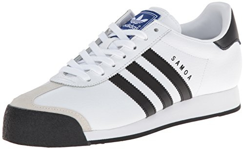 adidas Originals Samoa Retro Sneaker Running Shoe, White/Black, Men's 8, Women's 9 Medium