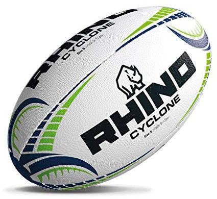Rhino - Ballon de rugby CYCLONE (Taille 3) (Blanc)