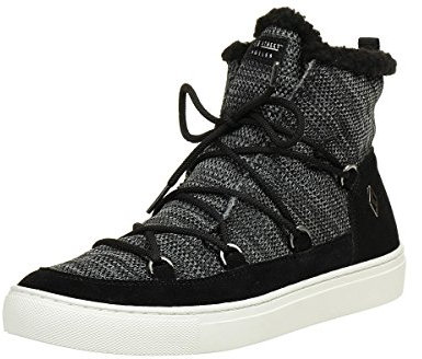 Skechers Side Street Warm Wrappers Stiefel Damen Winterschuhe gefüttert BLK, Schuhgröße:EUR 35