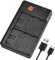 DSTE Chargeur de Batterie USB à Charge Rapide Compatible avec Nikon en-EL3 EN-EL3E, Fuji NP-150, Olympus BLM1 PS-BLM1 BLM5 PS-BLM5, Minolta NP-400, Samsung SLB-1674, Pentax D-LI50