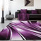 SIMPEX Tappeti a pelo corto, Disegno astratto delle onde, Tappeto Viola, 80 x 300 cm, Tappeti in stile moderno, Tappeto soggiorno