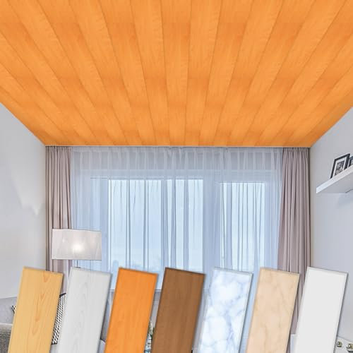 HEXIM Deckenpaneele aus XPS 100x16,7cm - Moderne Deckenverkleidung aus Styropor Kunststoff (2 Quadratmeter P-03) Wand Decke Paneele