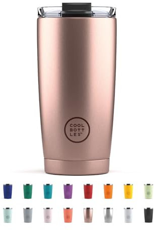 Cool Bottles - Gobelet isotherme en inox, Metallic Rose