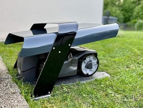 IDEA MOWER Garage per Robot Tagliaerba One 1.0 compatibile con Husquarna Automower, Tetto in Alluminio, Copertura Agenti Atmosferici