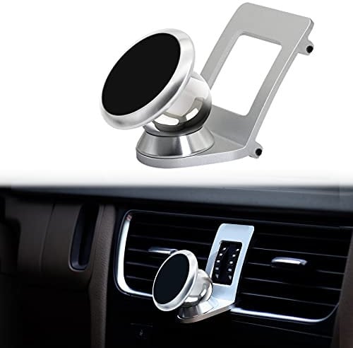 Cookiss Magnet Handyhalterung kompatibel Audi A4 B8 mit Audi A5 8T Sportback geeignet für Smartphone und GPS mit Auto Handyhalterung 360 Grad einstellbares Sicht (Silver)