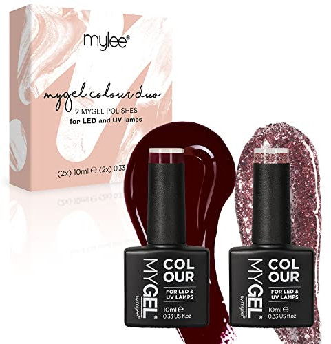 MyGel von MYLEE Sugar & Spice Gel-Nagellack Set 2x10ml UV/LED Nail Art Maniküre Pediküre für den Professionellen Einsatz im Wohnzimmer und zu Hause - Langlebig und Einfach Anzuwenden