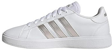 adidas Women's Grand TD Lifestyle Court Casual Shoes, Cloud White/Platinum/Cloud White, 3.5 UK