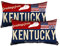 Kentucky Dekokissenbezug, 30,5 x 50,8 cm, 2 Stück, Kentucky-Dekor, Geschenk, Souvenir, amerikanische Flagge, Nummernschild, Lendenkissenbezug, Grüße aus Bluegrass State (KY, USA) – Kissenbezug, ohne