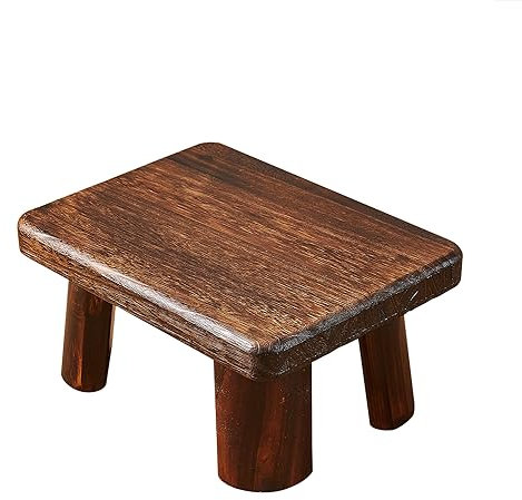 GZQWDC Wooden Foot Stool,Kids Wooden Bench,Wood Stool,Small Wood Bench,Wooden Steps,Kitchen Step Stool,Wood Plant Stand (14.2x10.2x7.1)