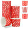 Frau WunderVoll® 50 Muffin Backformen rot, weiße Herzen, Durchmesser 6,1 cm/Muffins Muffinbackform Muffinform Form Backförmchen Cupcake Formen Förmchen Papier Cupcakeformen
