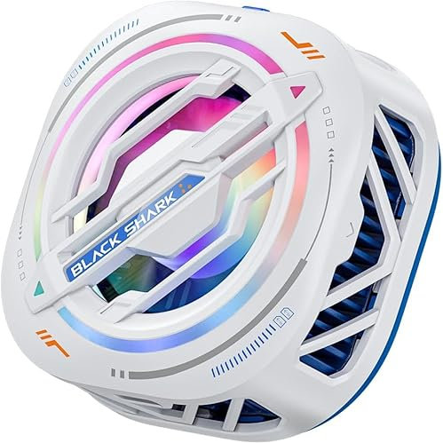 Black Shark Magnetic Cell Phone Cooler, RGB Phone Cooling Fan Portable Lightweight Mobile Phone Cooling Fan, Phone Radiator with Larger Cooling Area for Phone/Tablet/Ipad