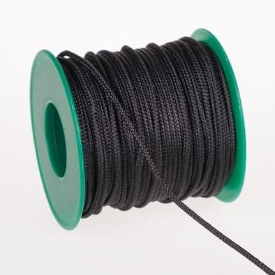 Black Cord, 2mm, 25m, Braided, Non-stretch, Strong, Durable, For General Use, Arts and Crafts, DIY Projects