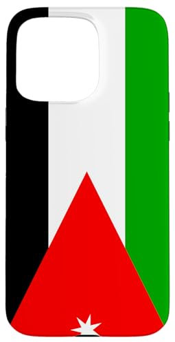Hülle für iPhone 15 Pro Max Jordan Flag Colors Jordanian Gift for Jordanians