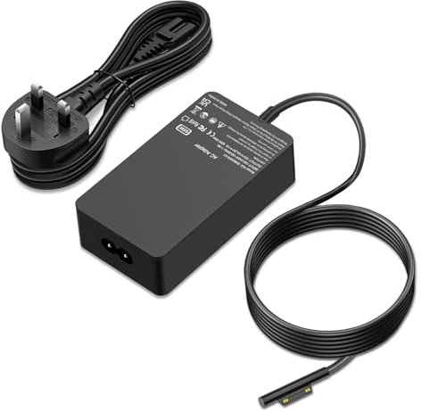65W Surface Pro Charger for Microsoft Surface Pro 10 9 8 7+ 7 6 5 4 X, Surface Book 3 2 1, Windows Surface Laptop 6 5 4 3 2 1, Surface Laptop Studio, Surface Go Tablet, Microsoft Power Cord Supply
