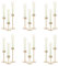 NUPTIO Verre Bougeoir Cylindrique À Bougies - Lot de 18 Centres de Table de Mariage Nervuré Décoration de Table de Salle À Manger pour Cheminée