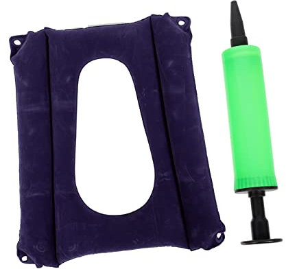 Ipetboom 1satz Atmungsaktives Tragbares Aufblasbares Kissen Für Senioren Anti-dekubitus-sitzkissen Für Hause Im Auto Oder Für Rollstuhlfahrer Und Bettlägerige Patienten