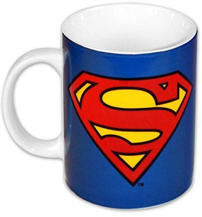 Superman Tasse mit Logo/Kaffeetasse aus Porzellan