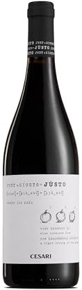 Cesari Jùsto Rosso Veneto IGT - Vino fruttato, morbido e vellutato, ottenuto da uve leggermente appassite - 13,50% vol. - Bottiglia da 750 ml
