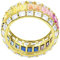 Sterling 925er Silber Micro Pave Ring - PRISMATIC gold - 9