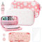 RHOTALL Rosa-weiße Cherry Blossom Tragetasche für Nintendo Switch Lite, Tragbare Aufbewahrungstasche für Switch-Zubehör mit Schutzhülle, Bildschirmschutz, verstellbarem Schultergurt und 2 Daumenkappen