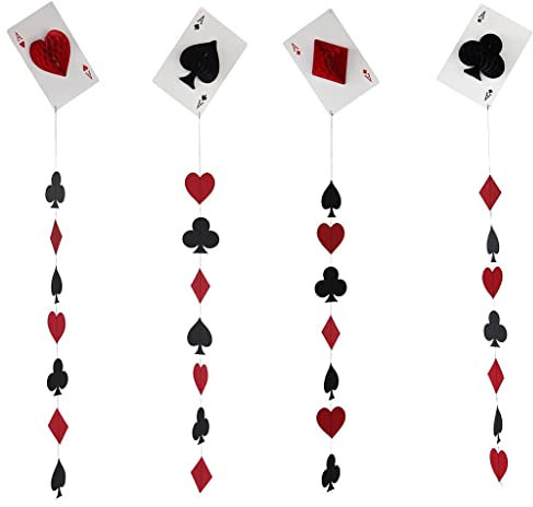 barenx Casino-Motto-Party-Waben/Herz/Diamant/Club