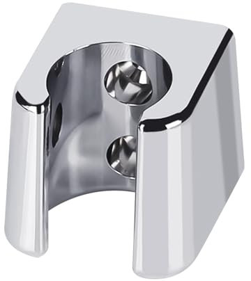 1 soporte para alcachofa de ducha, soporte de ducha perforado, soporte de pared para alcachofa de ducha, soporte para manguera de ducha, soporte para alcachofa de ducha de metal (plata)