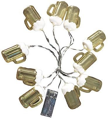 LABRIMP 3m Lichterkette Für Biergläser Kreative Lustige Festivalbeleuchtung Für Bars Lampen Energiesparend Dekoration Für Partys Und Geschäfte
