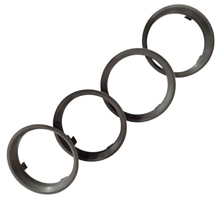 4x Zentrierringe 70,1 x 66,6/70,1 auf 66,6 Grau kompatibel mit Dezent