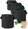 TTL Garden 5X 8L Pflanzsack aus Vlies Stoff - 5er Set 8 Liter Pflanztaschen aus 300 g/m² Filz & Vliesstoff Pflanzgefäß Pflanzbeutel Wachstumstasche für Balkon Terrasse Gewächshaus & Garten