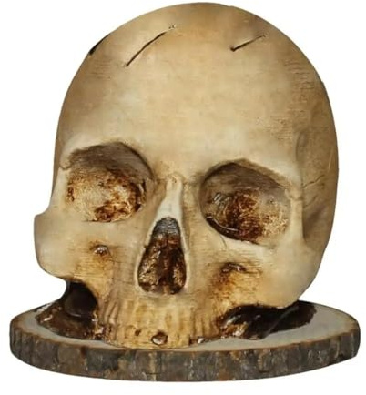 Huudngeje 1 Stück Messerhalter Wie Abgebildet, Aus Kunstharz, in Form Eines Gruseligen Horror-Kopfes. Dieser Messerhalter Bietet Ihnen eine Beängstigende Küchenaufbewahrung in Kopfform.